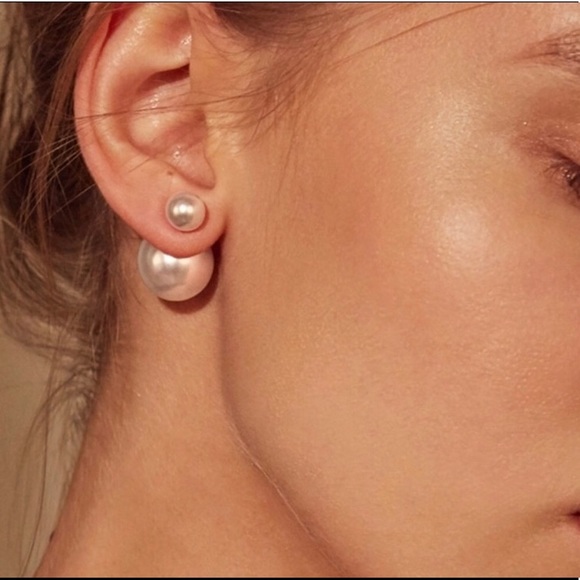 Pearl Ball Double-Sided Stud Earrings. - Picture 6 of 12